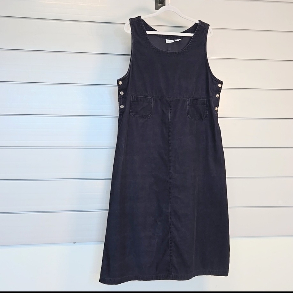 Corduroy Cotton Dress In Navy